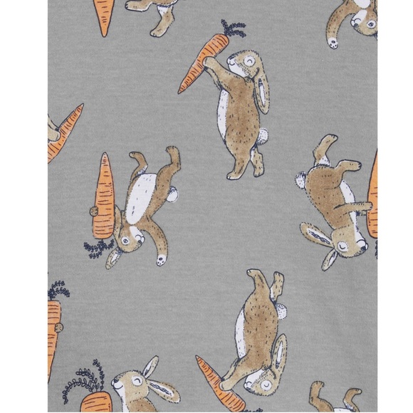 Carter’s Bunny Rabbit Carrot Easter Spring Shirt and Pants Pajamas - Picture 2 of 2